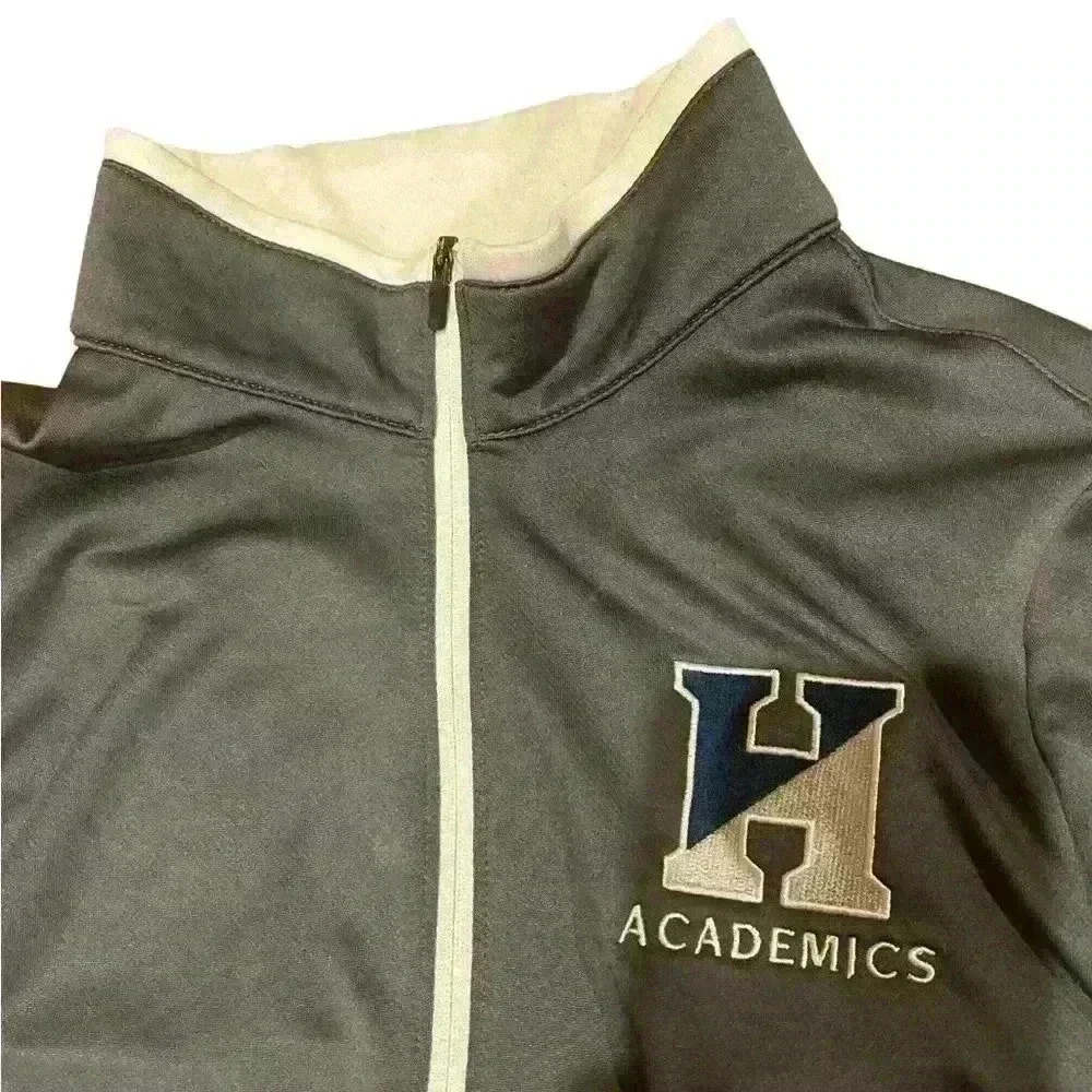 Nike Golf Size Small Gray H Academics Three Quarter Zip with embroidery - Picture 2 of 3